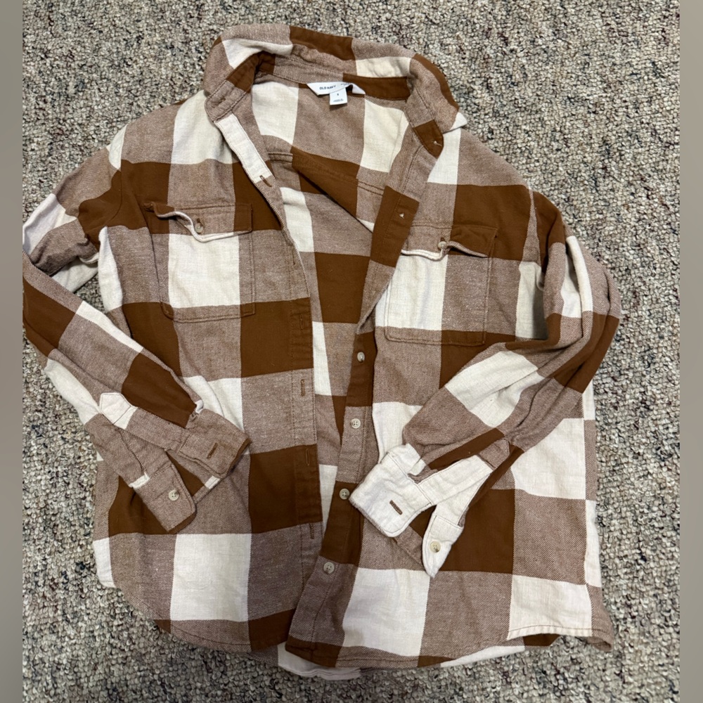 Old Navy Women’s Boyfriend Shirt Flannel